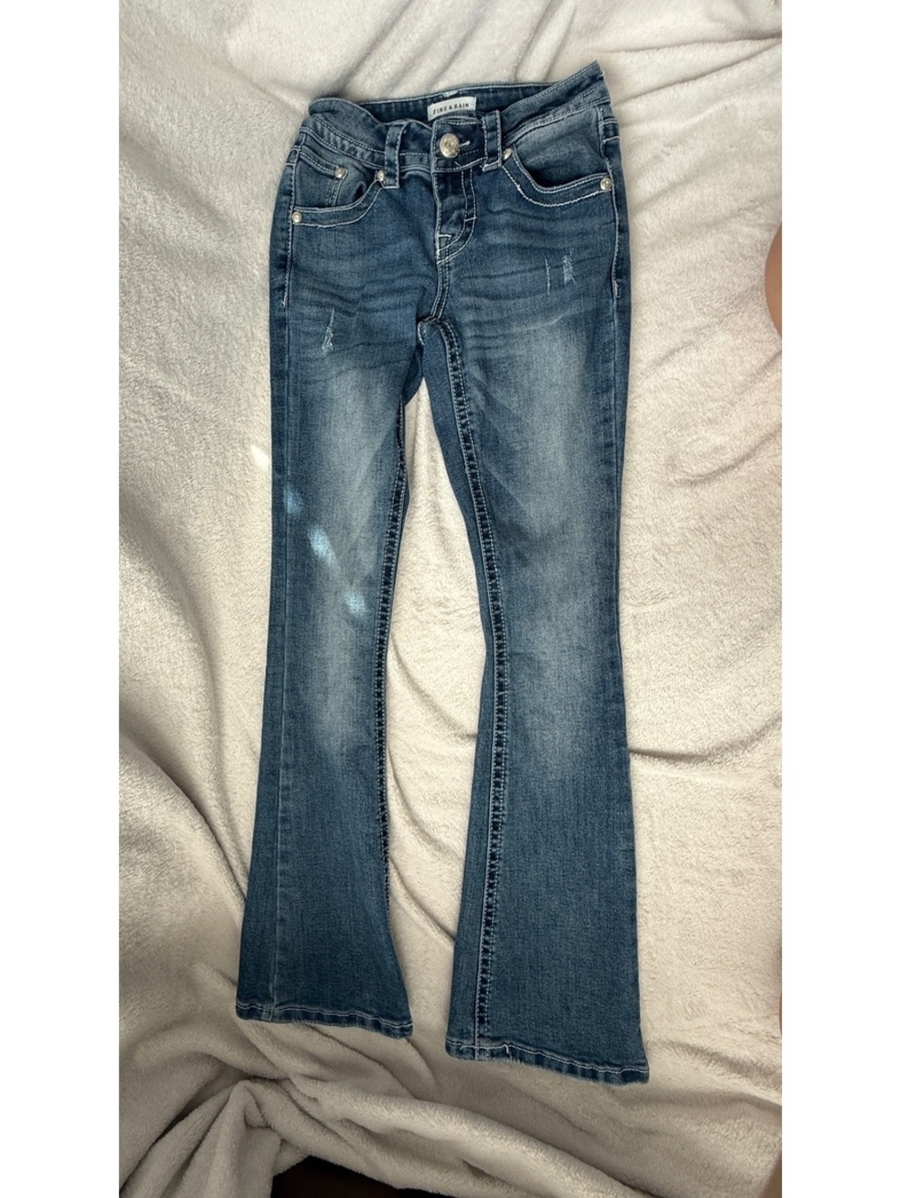 Fire & Rain Jeans Womens 00 Bootcut Embellished Rhinestone Y2K Western Denim